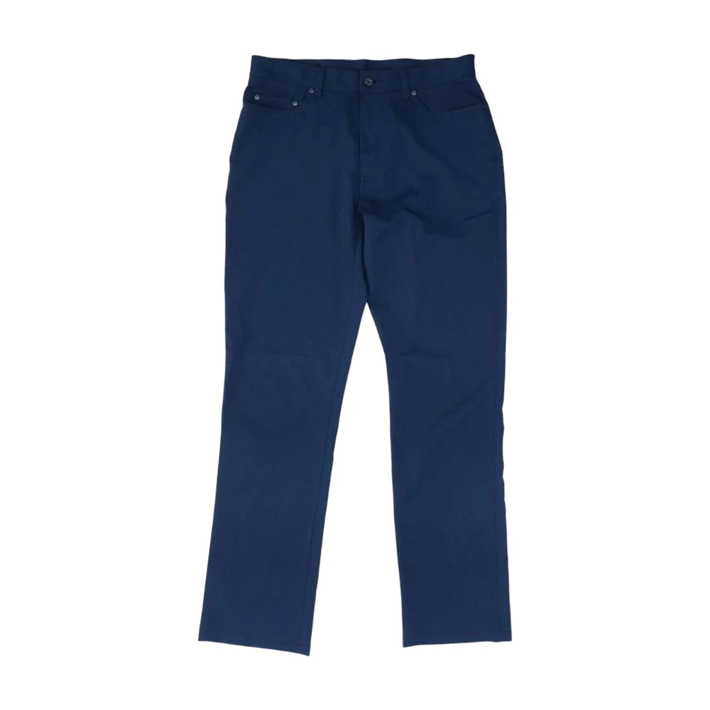 Navy Solid Five Pocket Pants