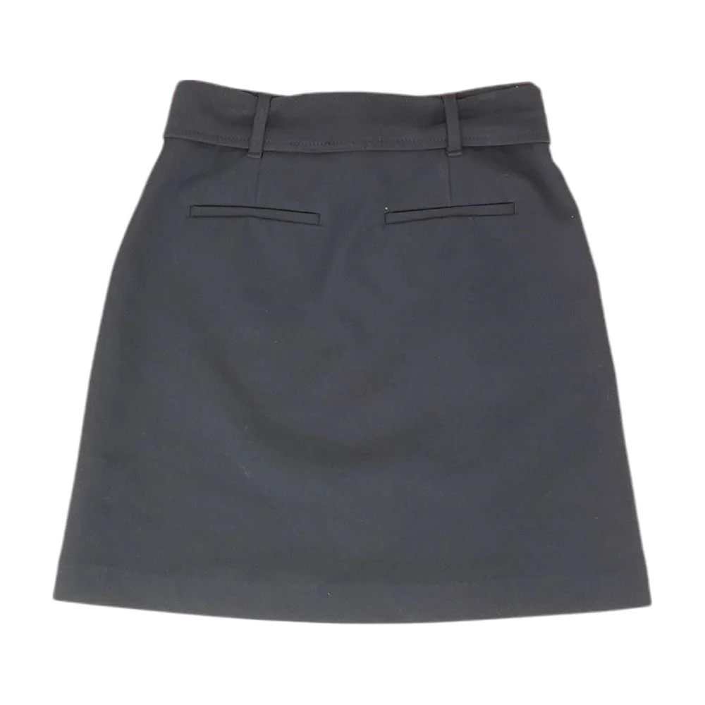 Navy Solid Midi Skirt - Image 2