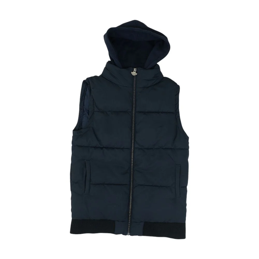 Navy Solid Puffer Vest