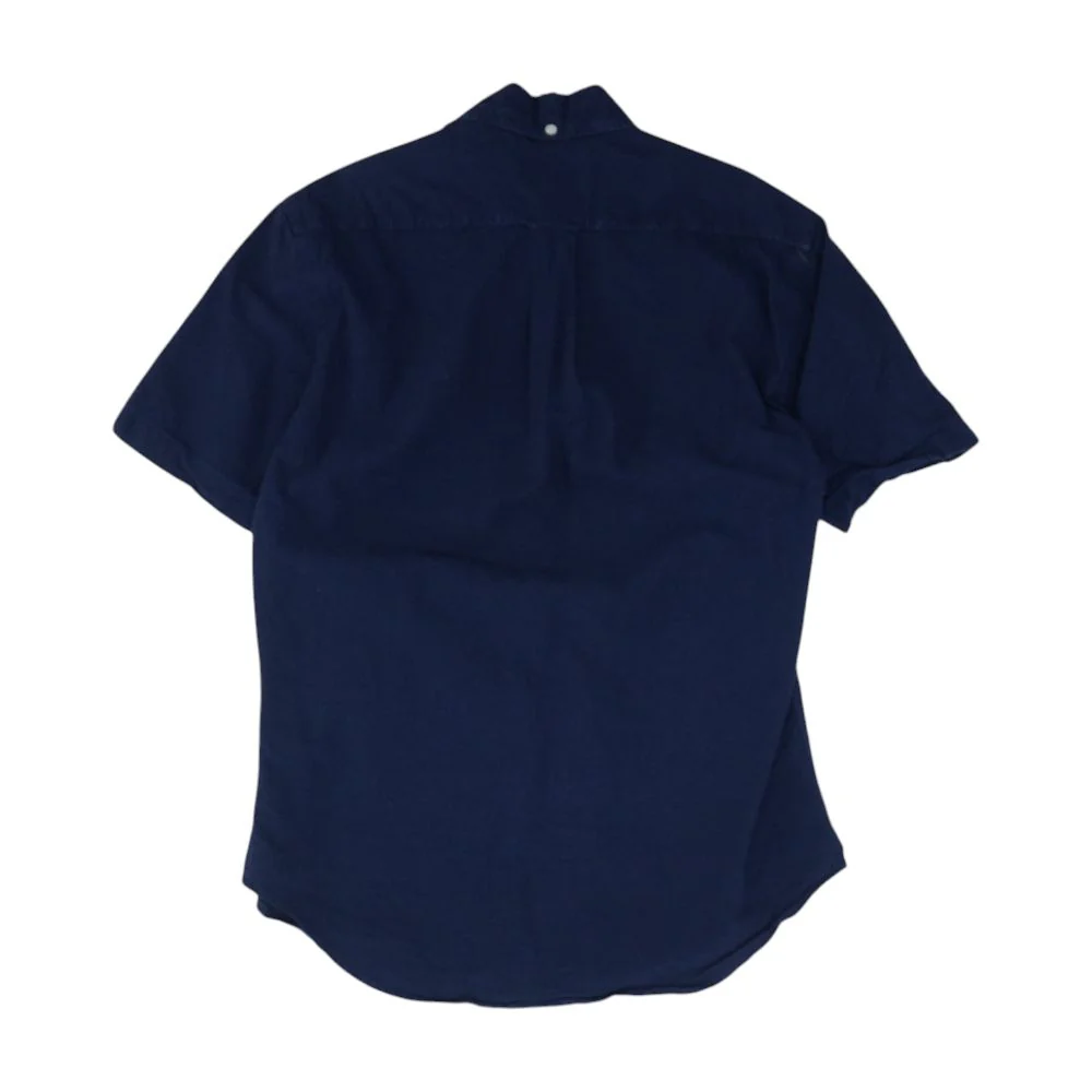 Navy Solid Short Sleeve Button Down - Image 2