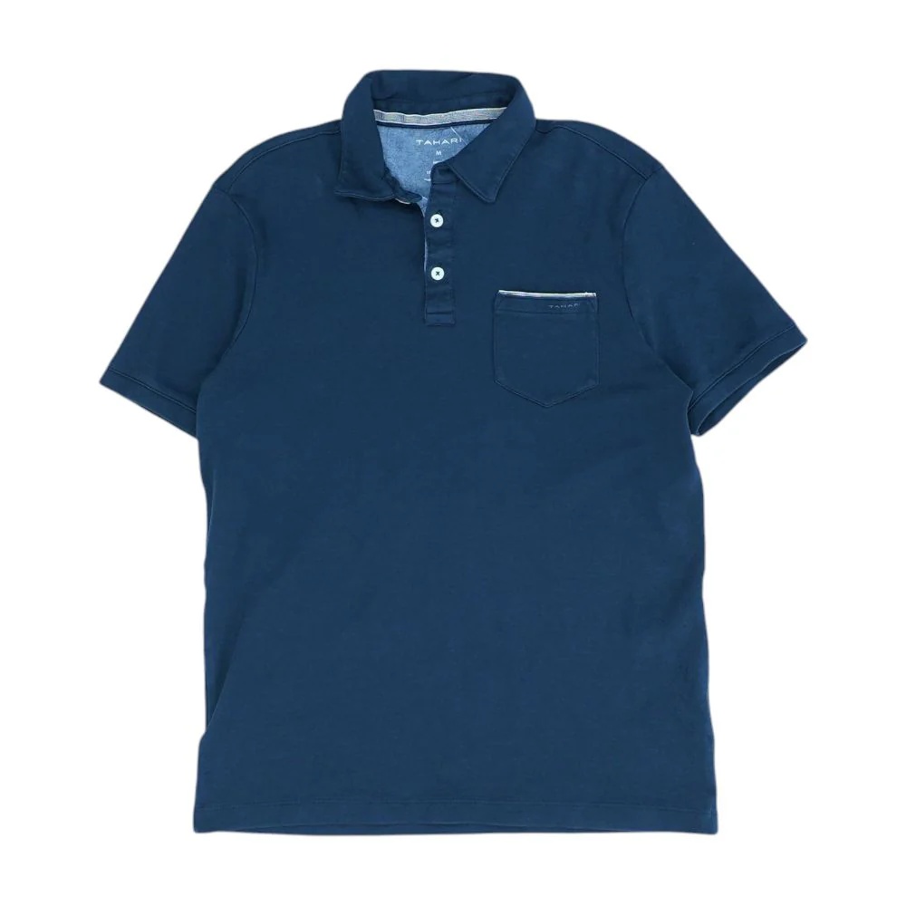 Navy Solid Short Sleeve Polo