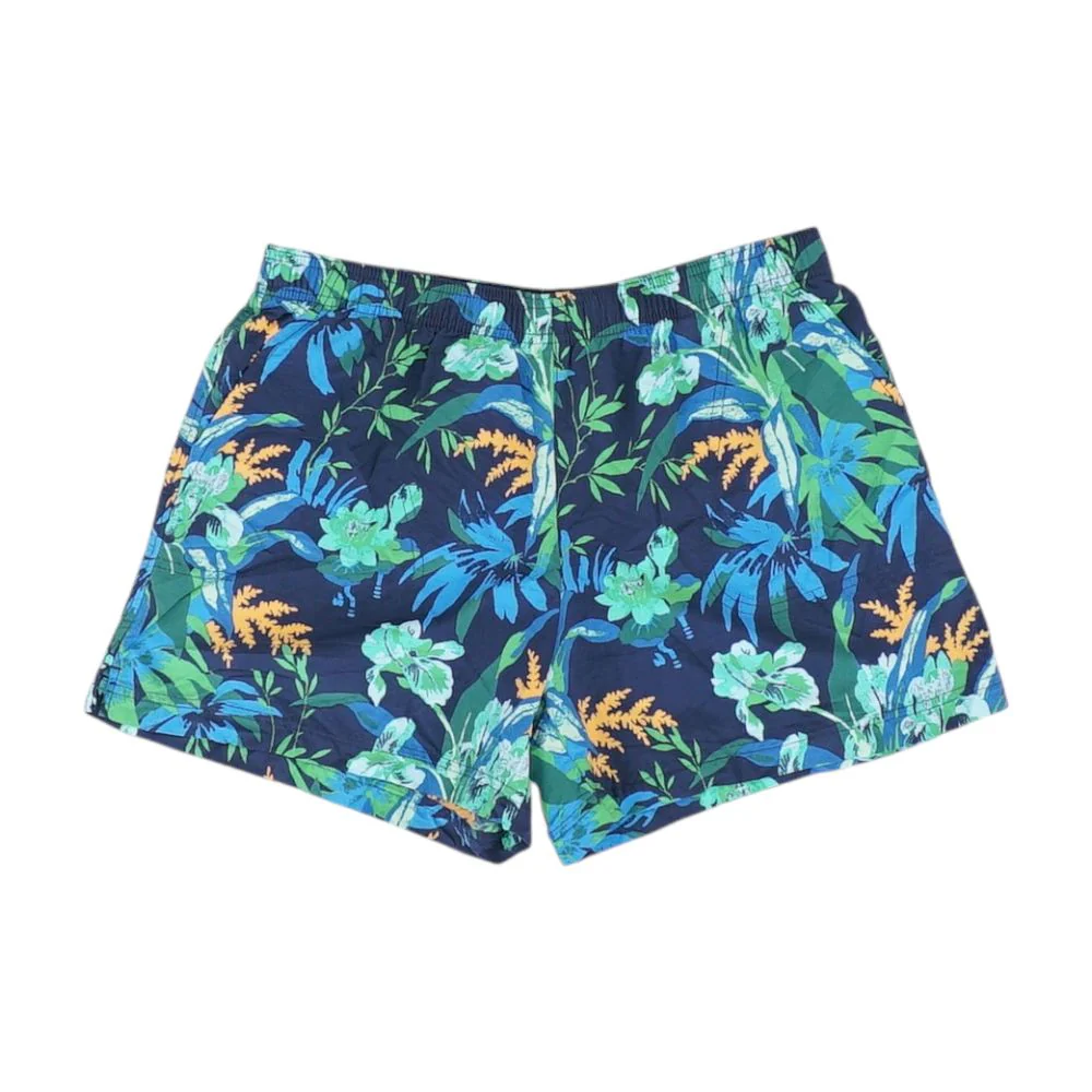 Navy Tropical Active Shorts