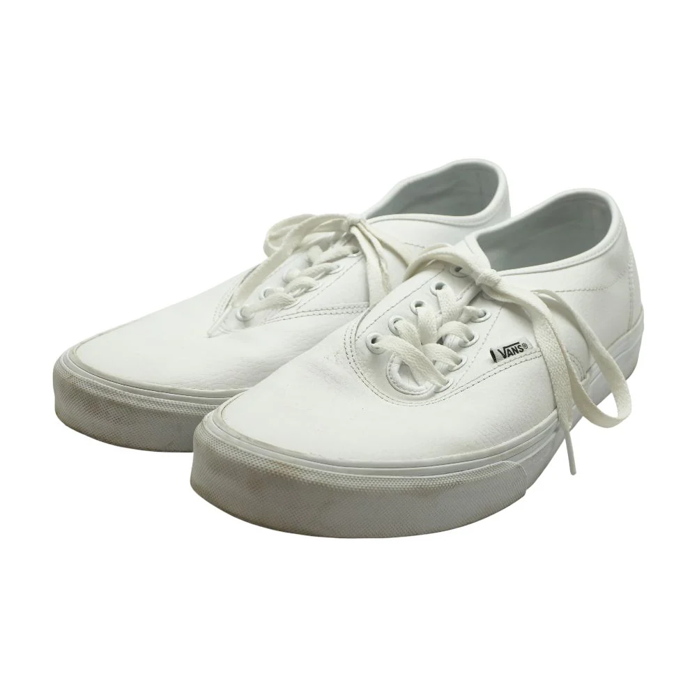 Old Skol White Leather Low Top Athletic Shoes