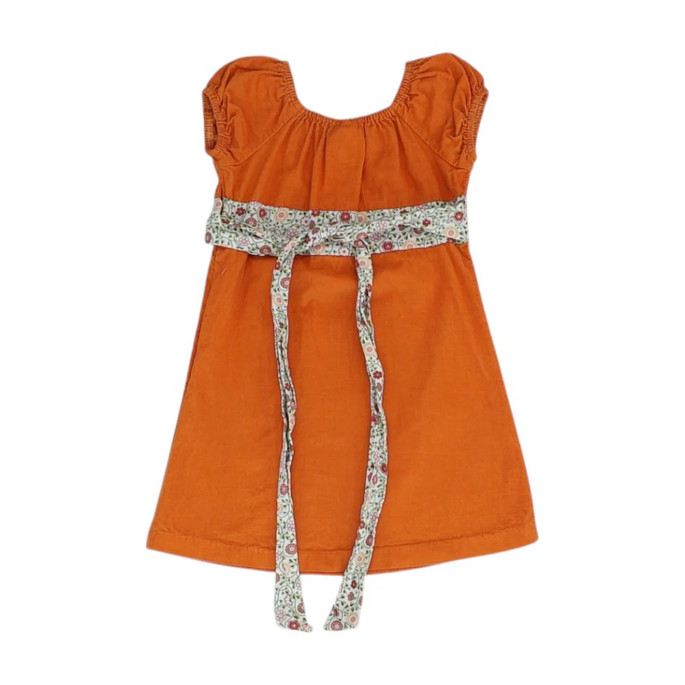 Orange Solid Dress - Image 2