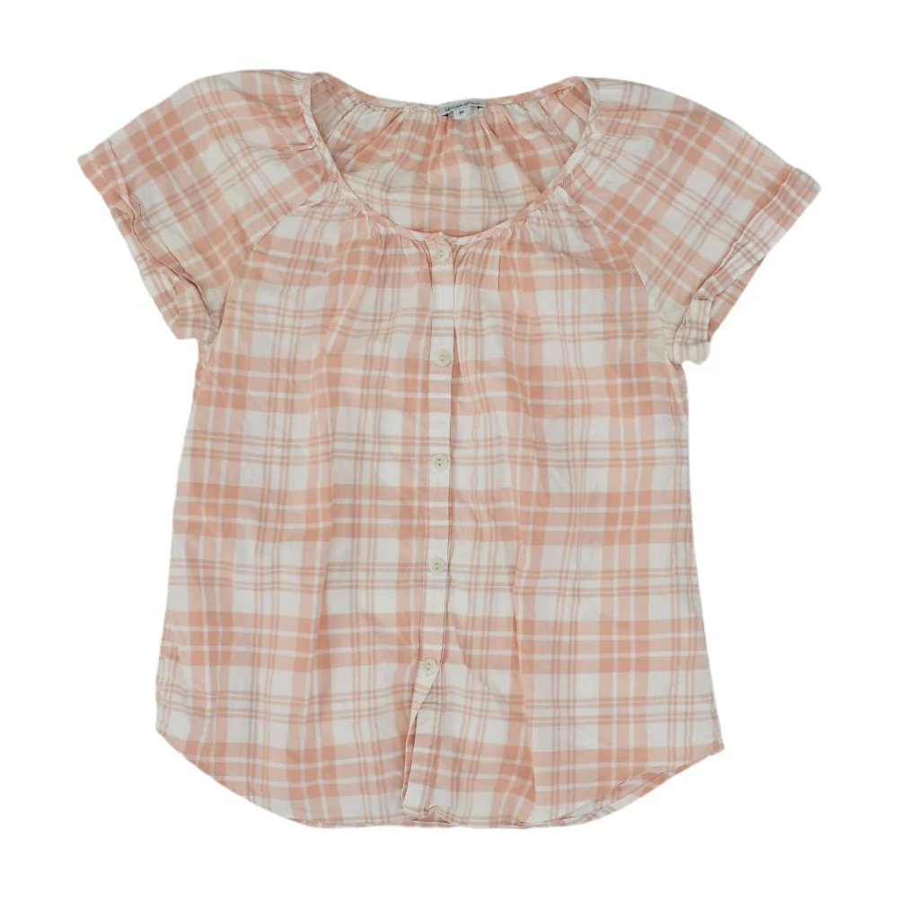 Peach Plaid Button Down
