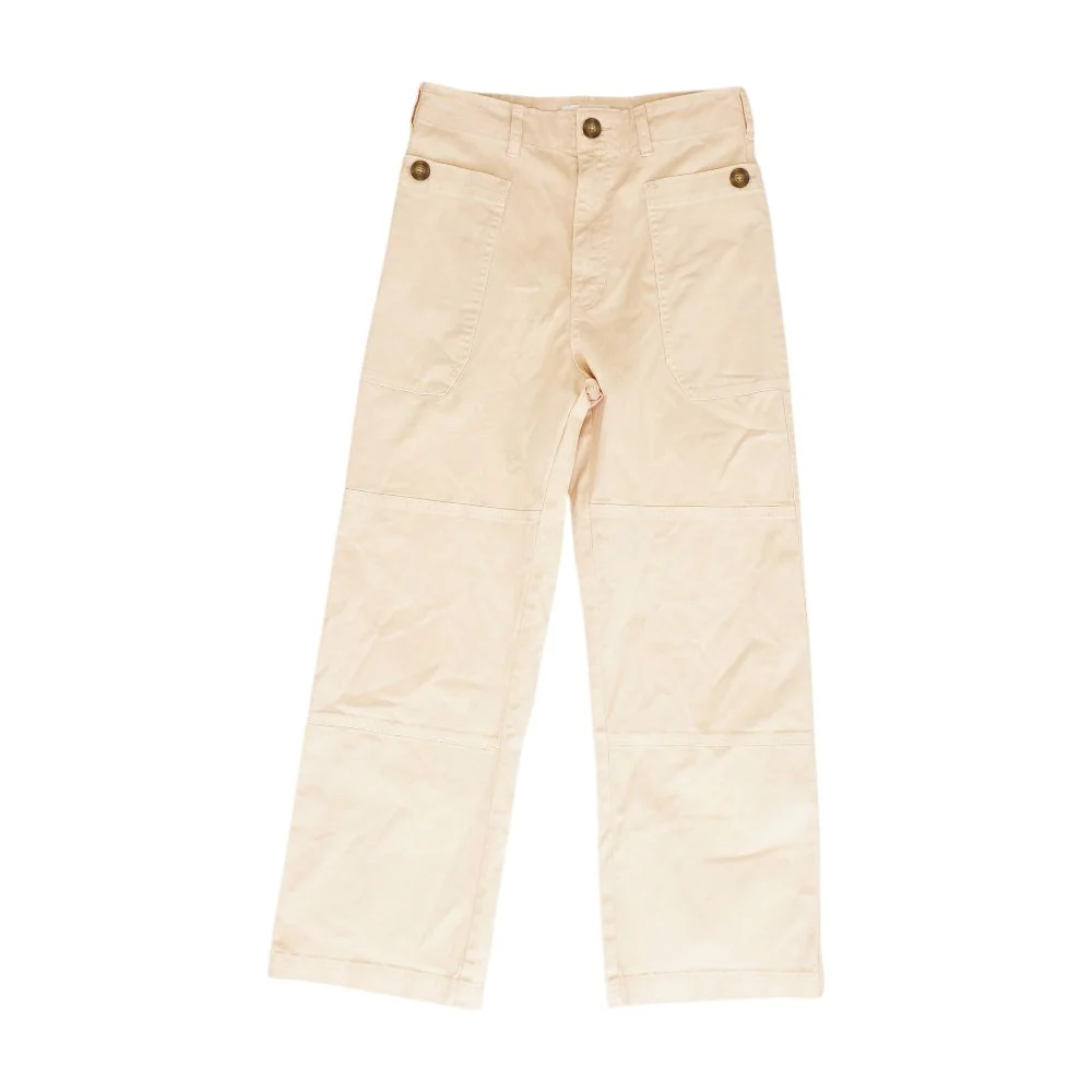Peach Solid Chino Pants