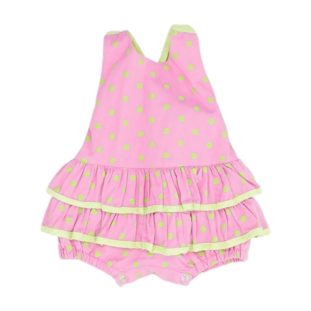 Pink Polka Dot Sleeveless One-Piece