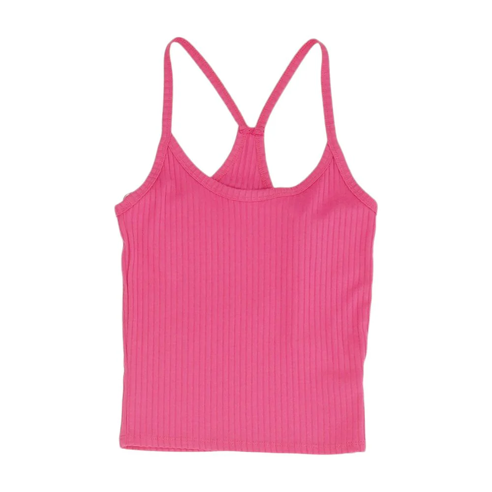 Pink Solid Active Tank