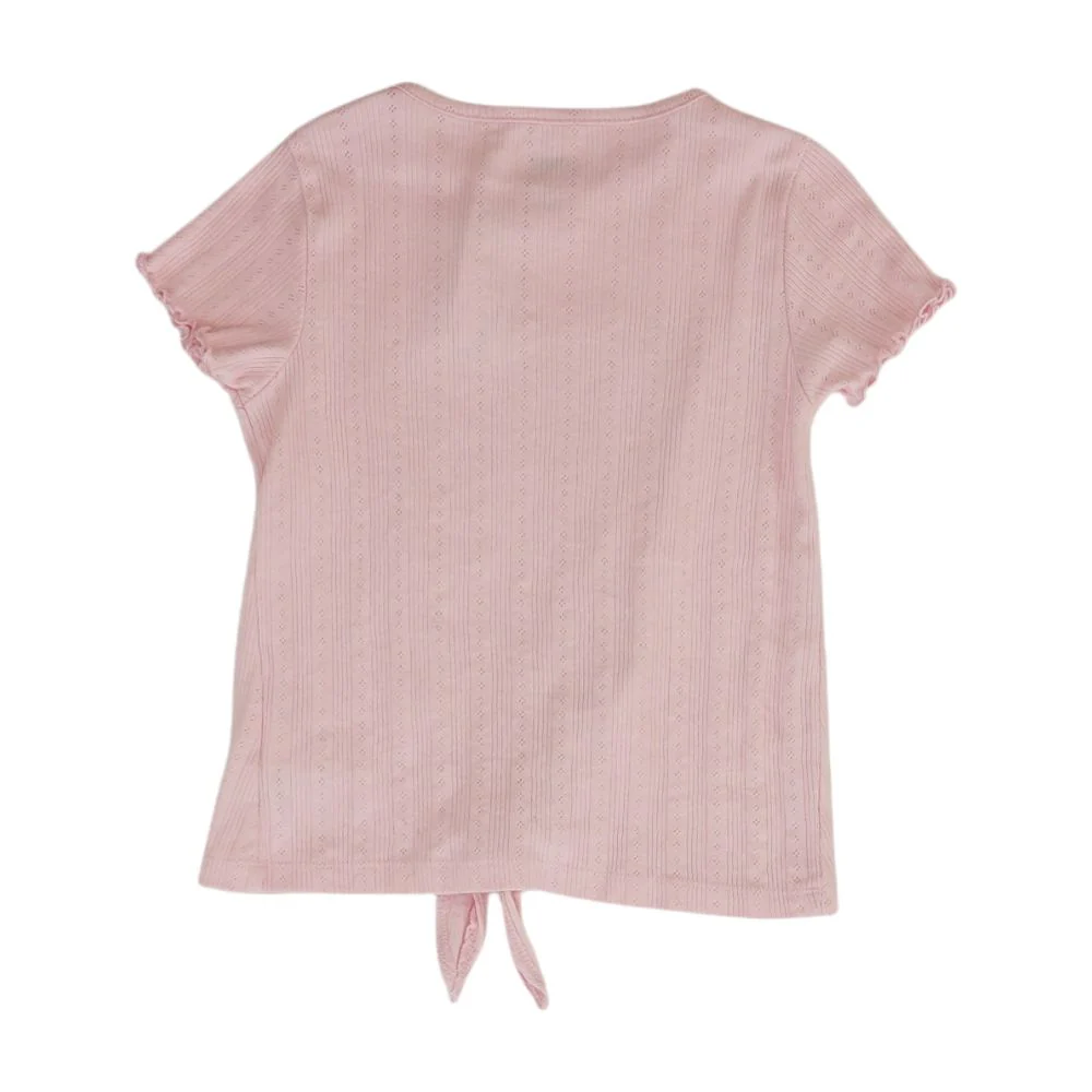 Pink Solid Crewneck Knit Top - Image 2