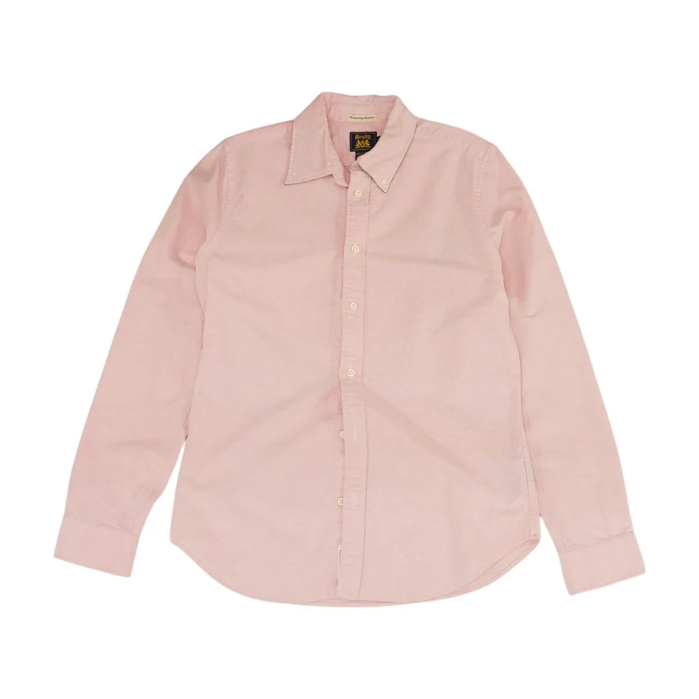 Pink Solid Long Sleeve Button Down