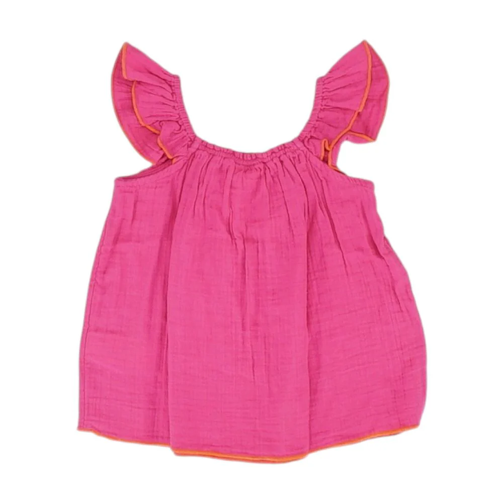 Pink Solid Sleeveless Blouse - Image 2