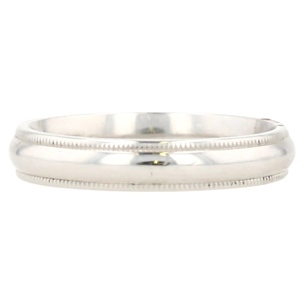 Platinum Milgrain Wedding Band - Image 2