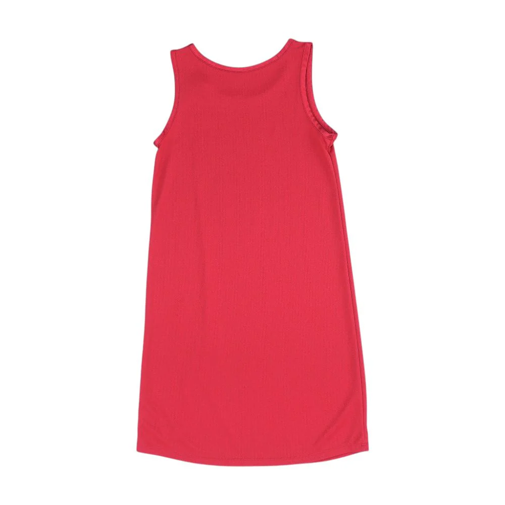 Red Solid Dress - Image 2
