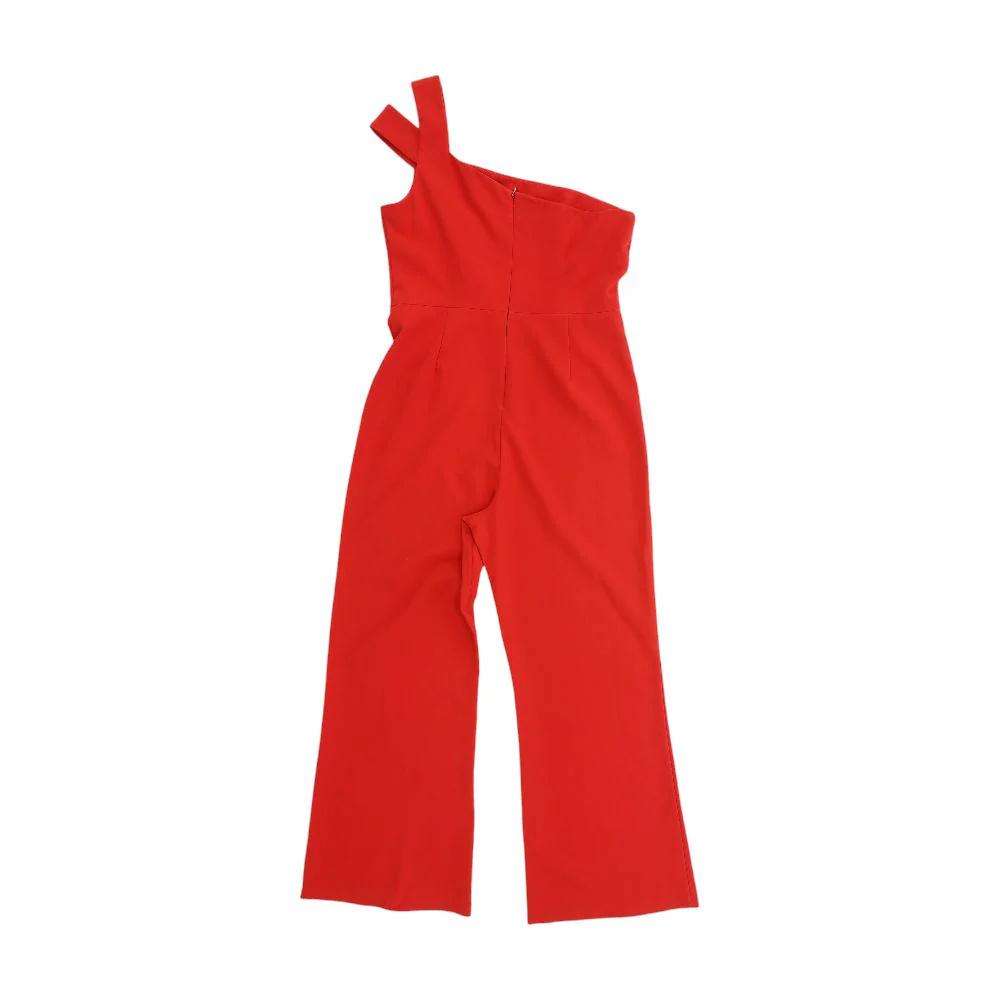 Red Solid Jumpsuit - Image 2