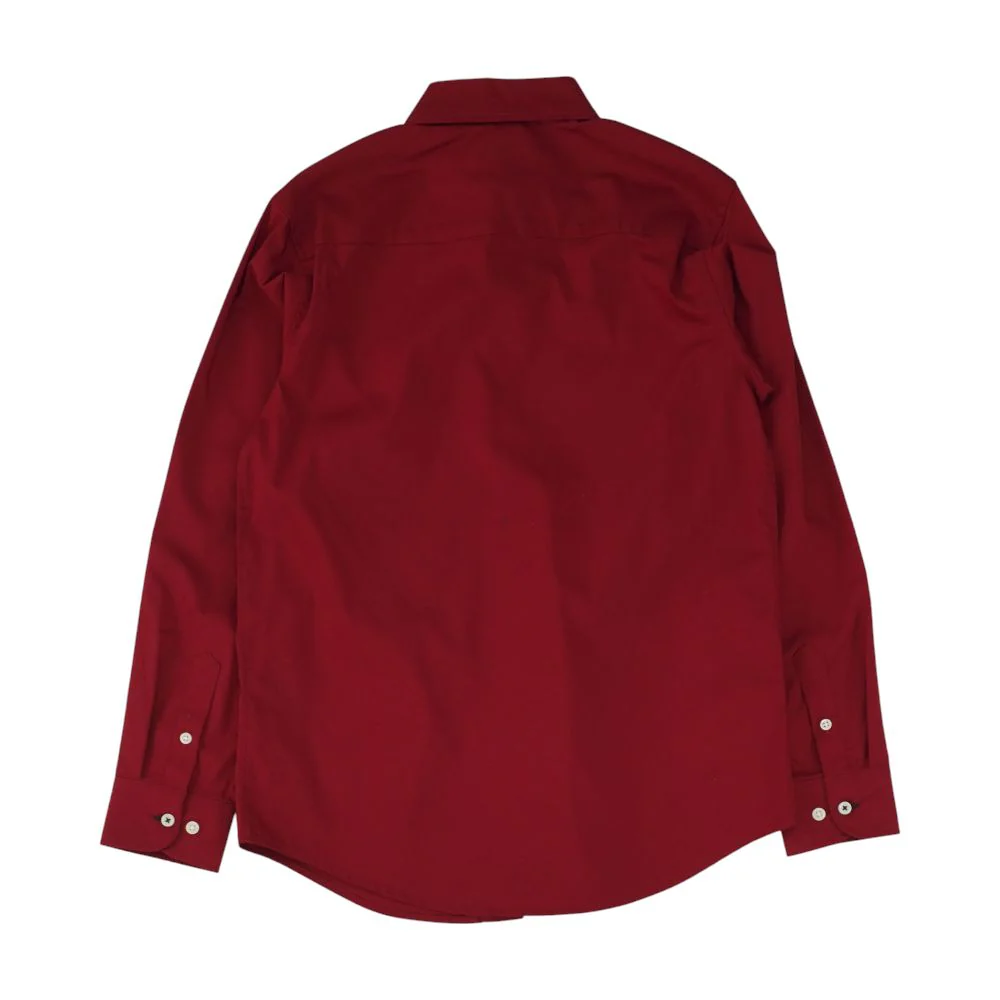 Red Solid Long Sleeve Button Down - Image 2