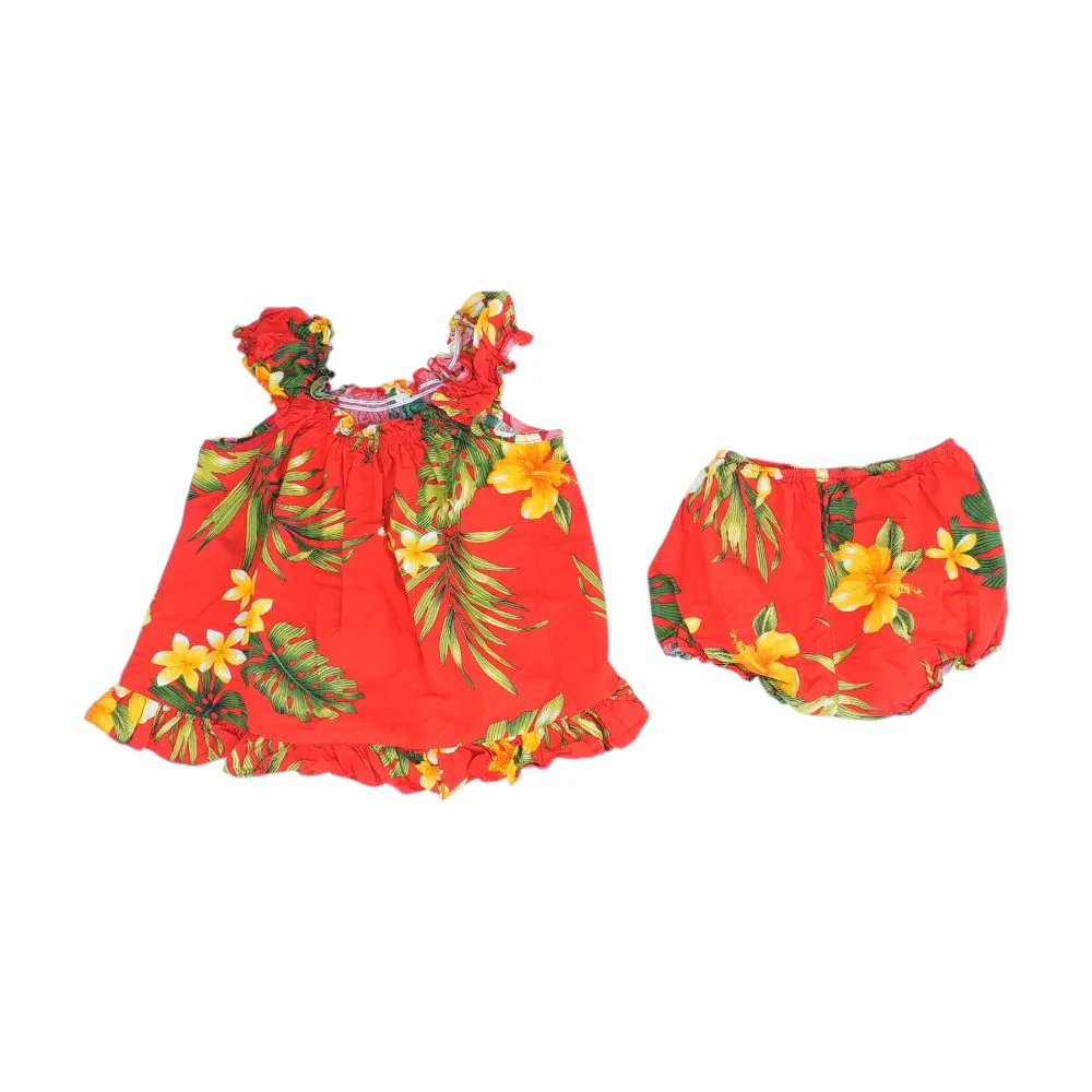 Red Tropical Dress Set