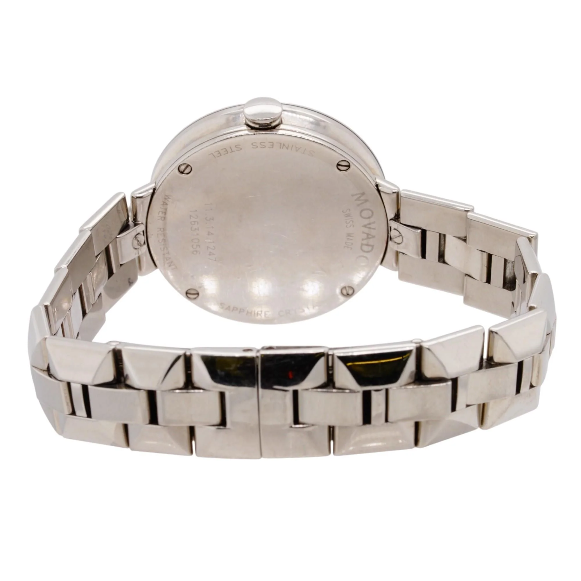 Sapphire Silver Mirror Case With Diamond Accents Stainless Steel Watch - Image 3