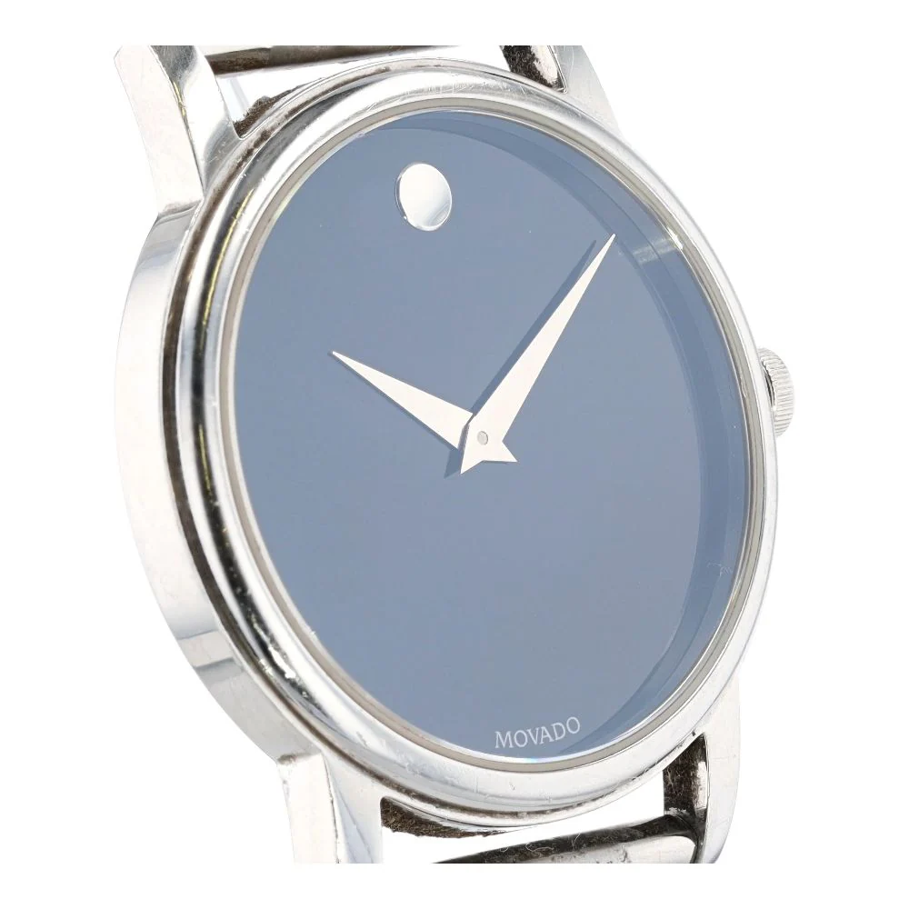 Silver-Tone Stainless Steel Museum Classic Watch W/ Black Dial - Image 3
