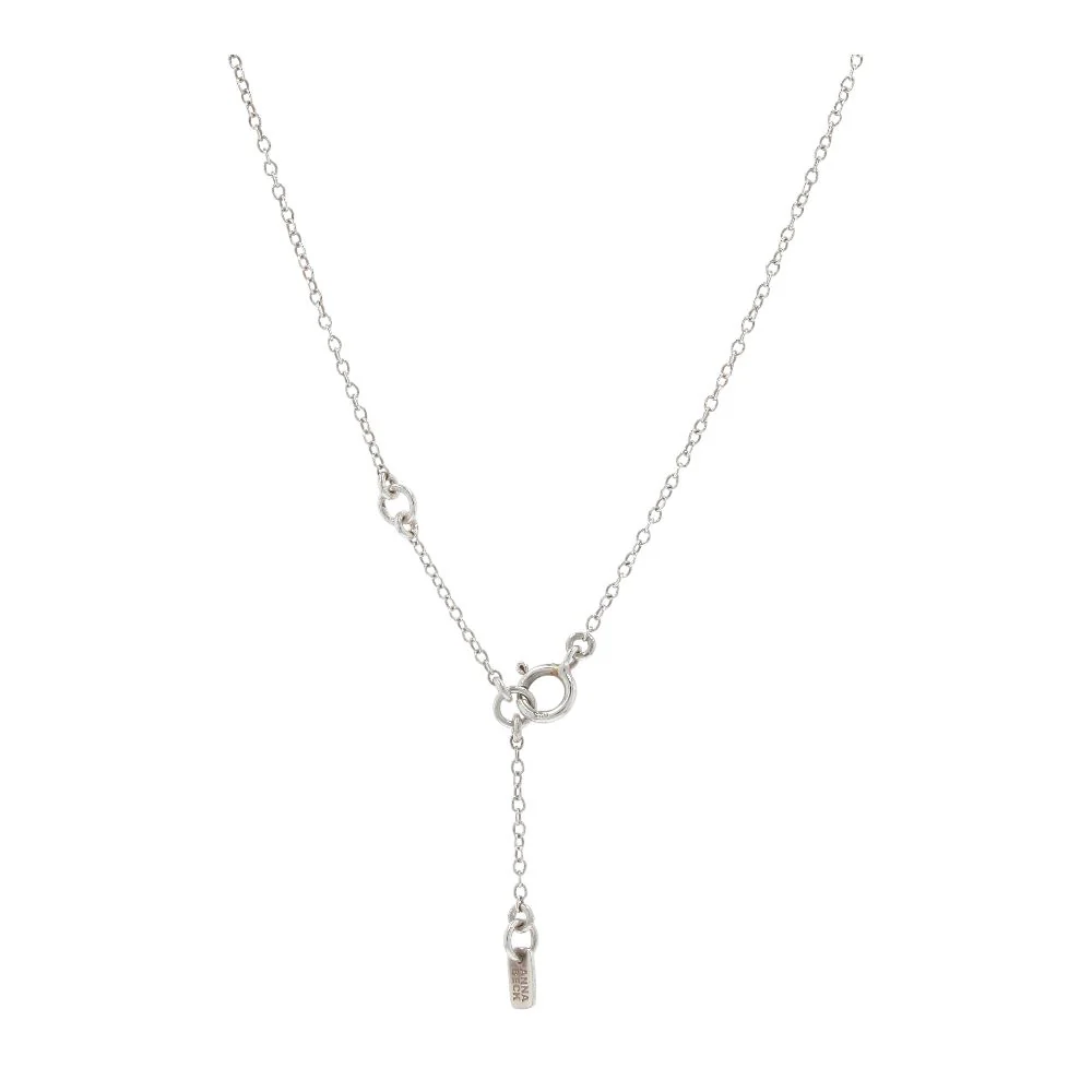 Sterling Silver And Gold Plated Chevron Pendant Necklace - Image 2