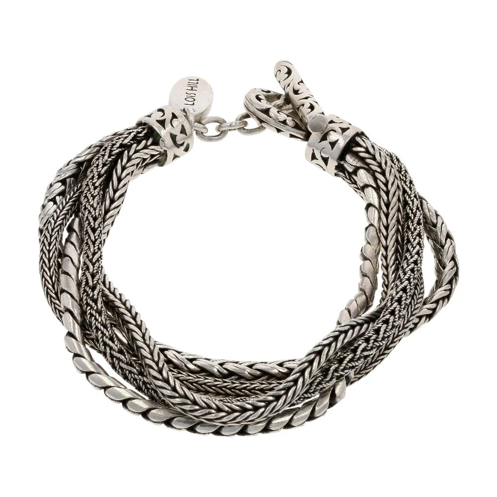 Sterling Silver Multi Chain Bracelet