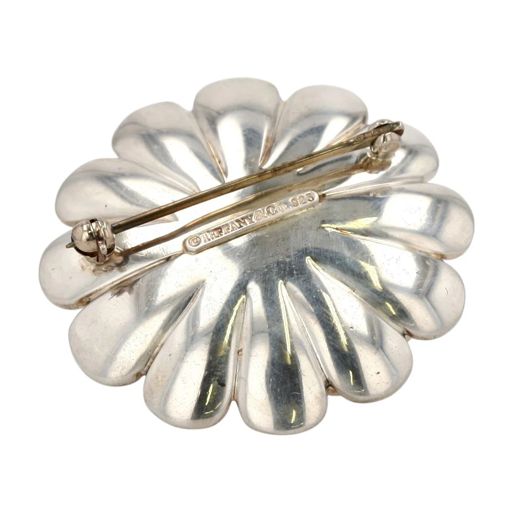 Sterling Silver Zennia Flower Brooch - Image 2