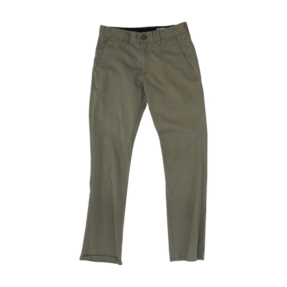Tan Solid Chino Pants