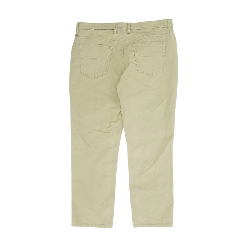 Tan Solid Five Pocket Pants - Image 2