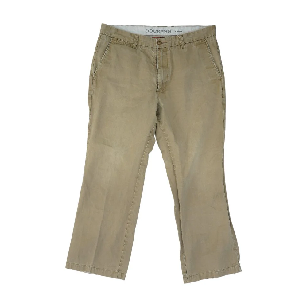 Tan Solid Khaki Pants