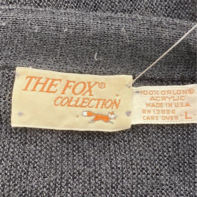 Vintage Black Solid Cardigan Sweater - Image 3