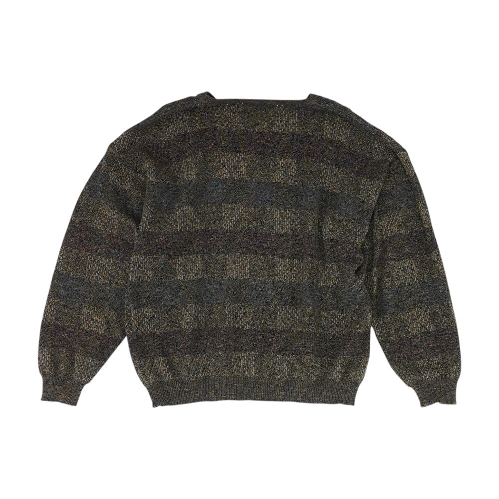 Vintage Brown Solid Crewneck Sweater - Image 2