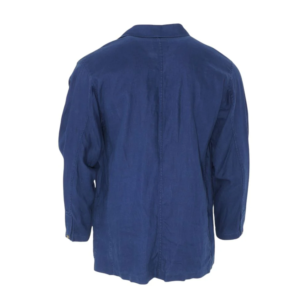 Vintage Navy Solid Long Sleeve Button Down - Image 2