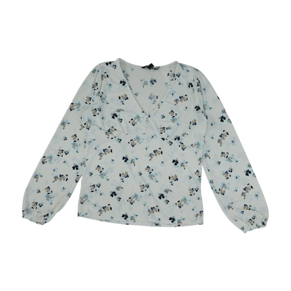 White Floral Blouse