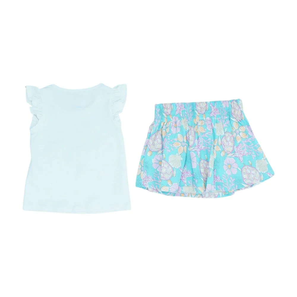 White Graphic Skirt Set - Image 2