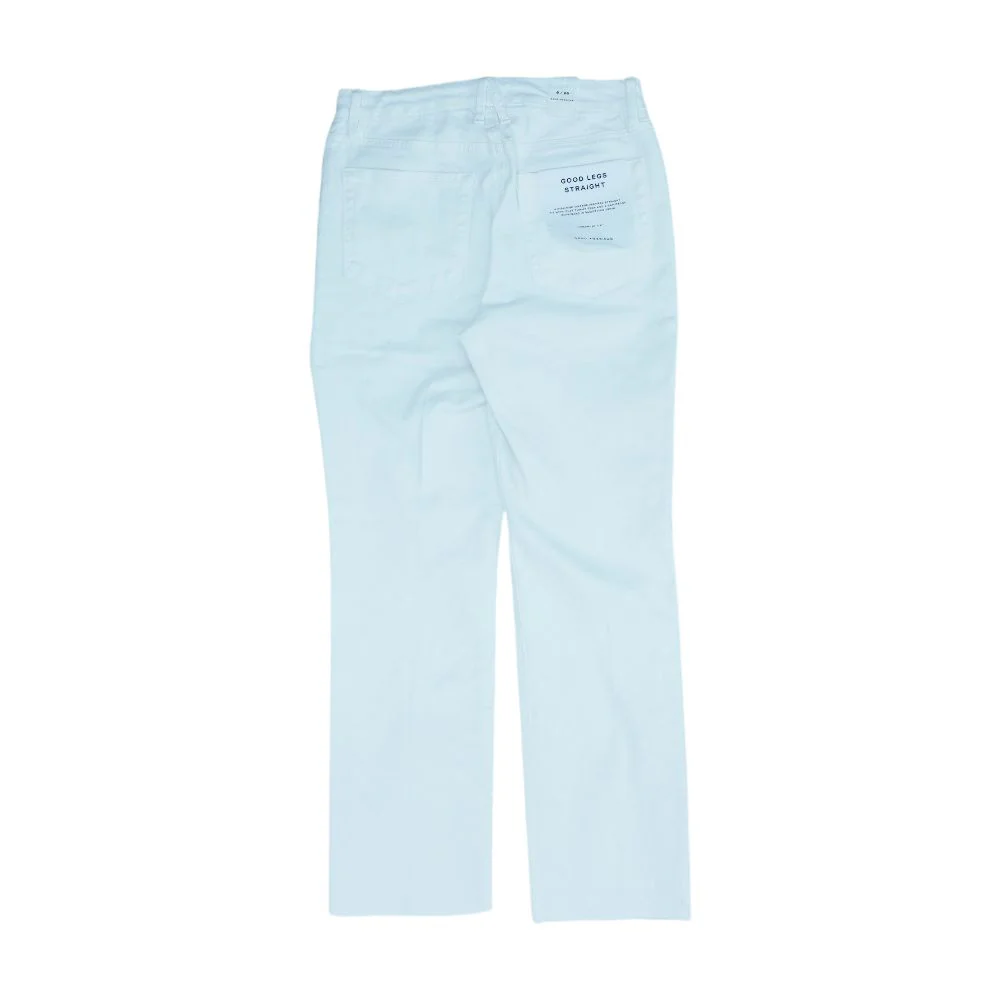 White High Rise Straight Leg Jeans - Image 2