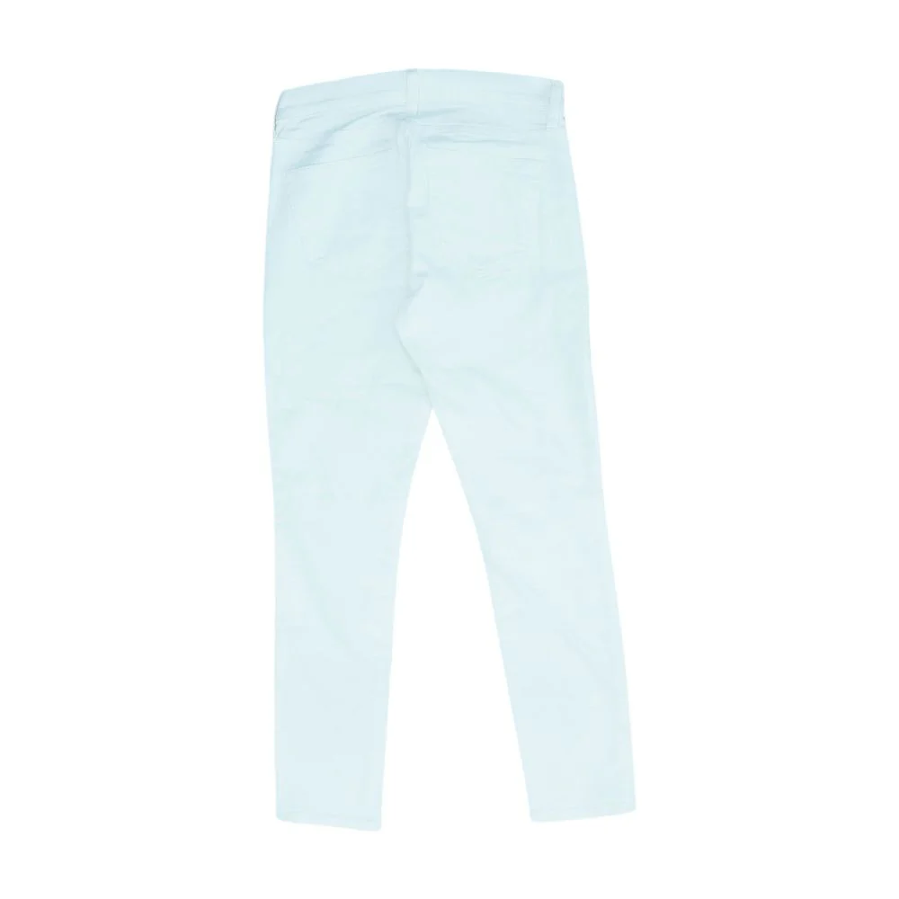 White Mid Rise Skinny Leg Jeans - Image 2