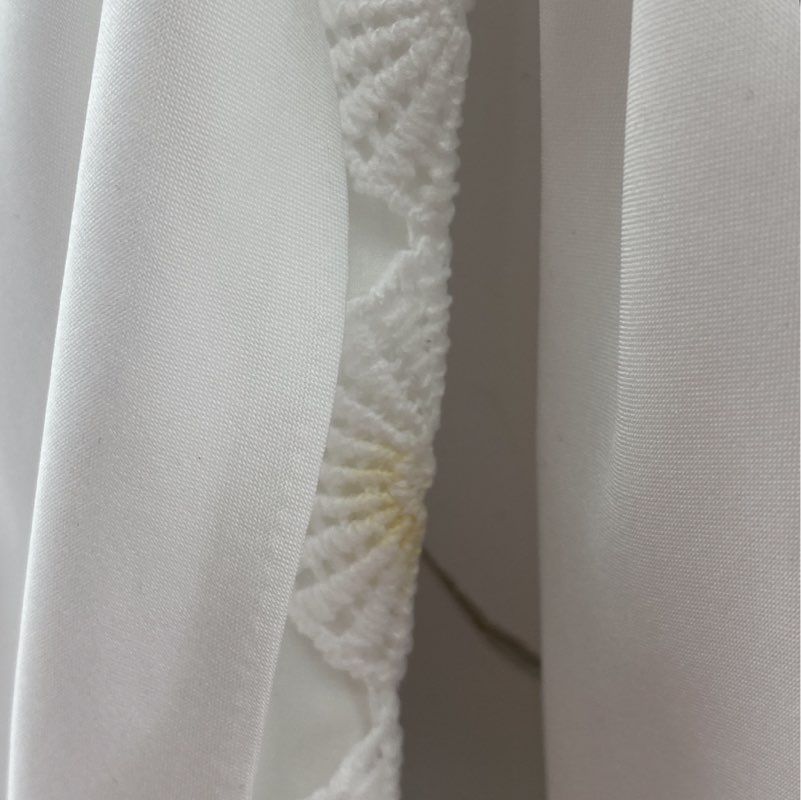 White Petite Eyelet Mini Dress - Image 3
