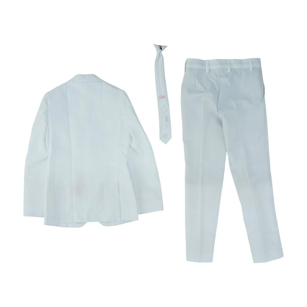White Solid 3pc Suit - Image 2