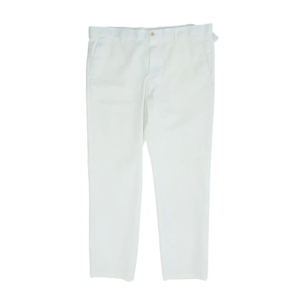 White Solid Chino Pants