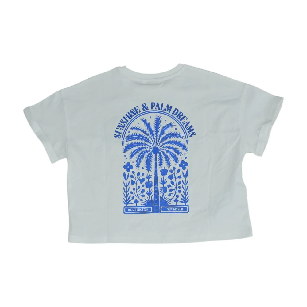 White Solid Crewneck T Shirt - Image 2