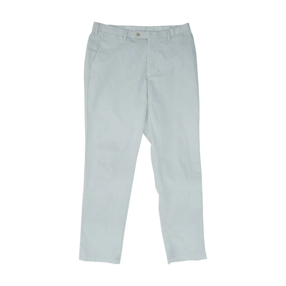 White Solid Dress Pants