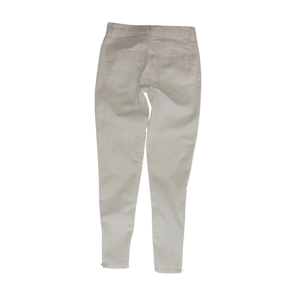 White Solid Jeans - Image 2