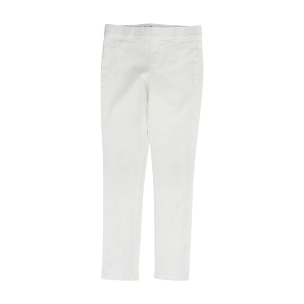White Solid Leggings