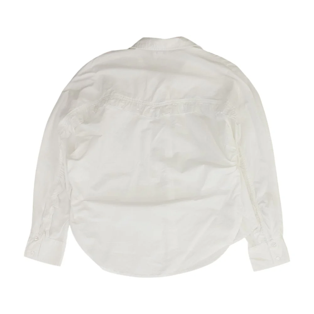 White Solid Long Sleeve Button Down - Image 2