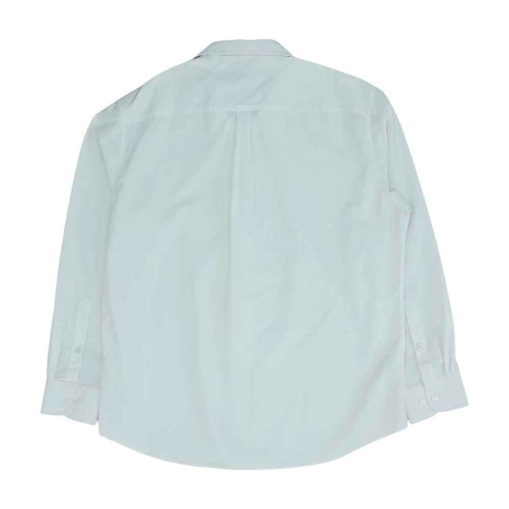 White Solid Long Sleeve Button Down - Image 2
