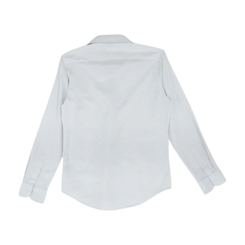 White Solid Long Sleeve Button Down - Image 2