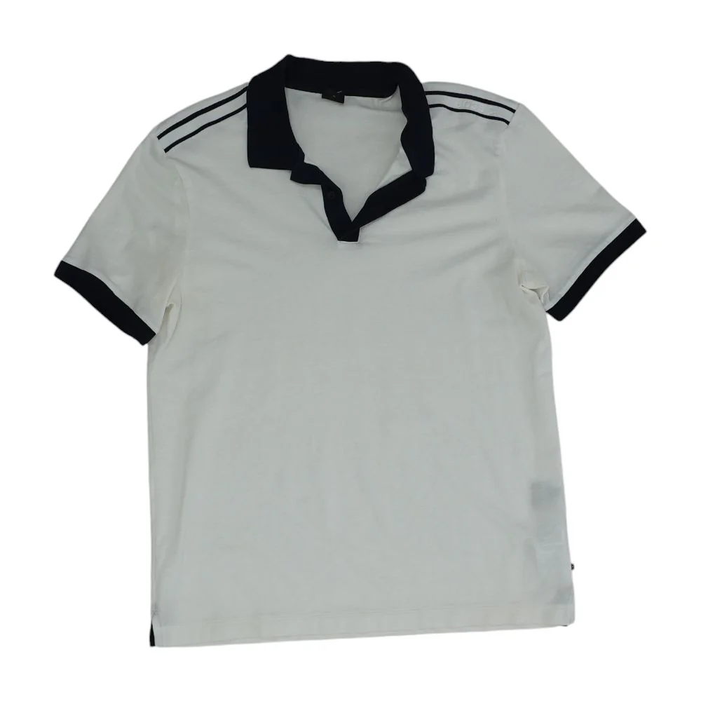 White Solid Short Sleeve Polo