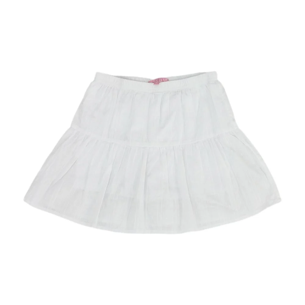 White Solid Skirt