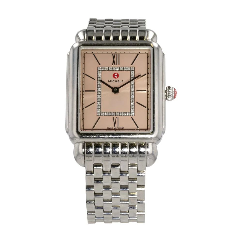 Women's Deco II Diamond Dial Stainless Steel Watch