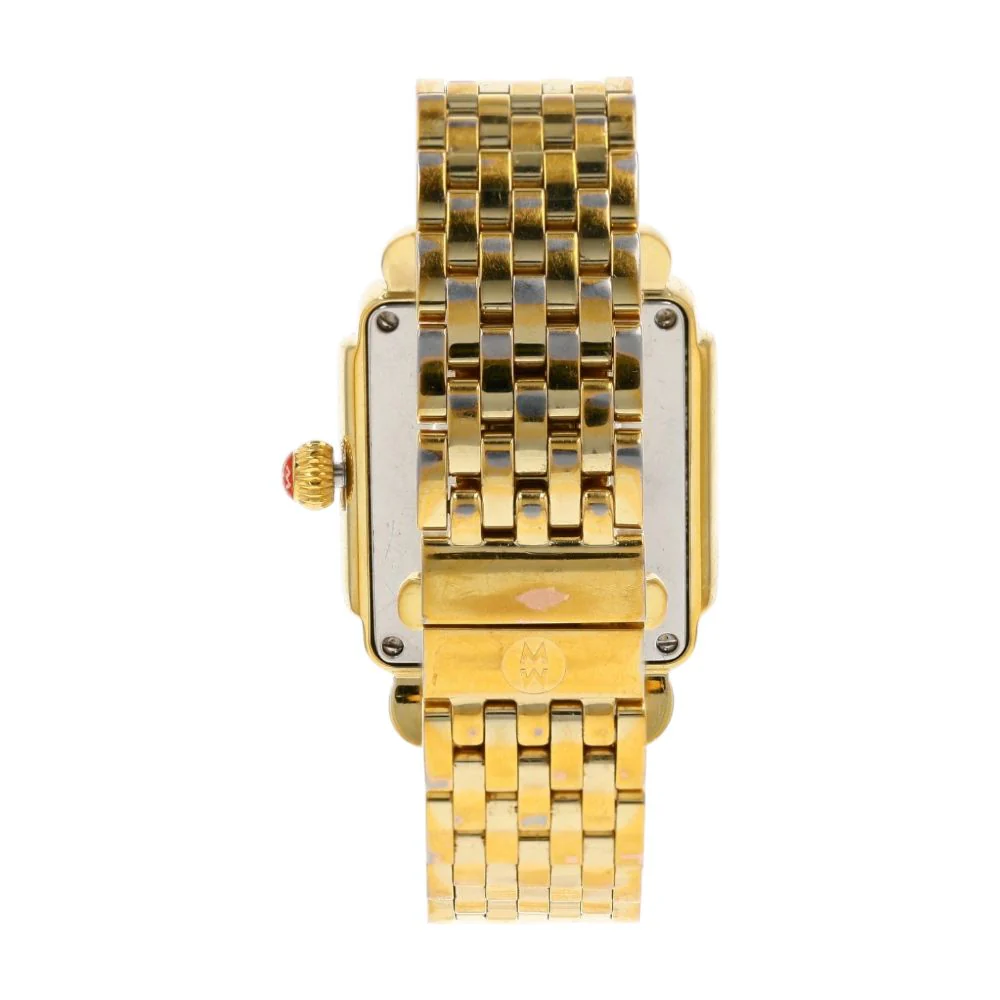 Women's Deco Madison Mid 18K Gold Plated Stainless Steel Diamond Dial Watch - Image 4