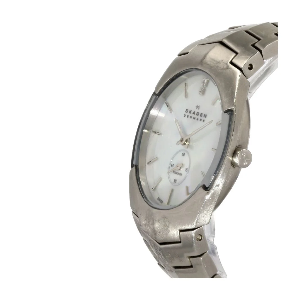 Women's Denmark White Mother Of Pearl Dial Stainless Steel Watch - Image 2